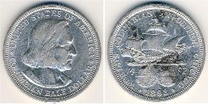 1/2 Доллар США (1776 - ) Серебро Христофор Колумб (1451 - 1506)