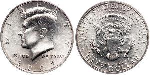 1/2 Доллар США (1776 - ) Серебро Джон Фицджеральд Кеннеди (1917-1963)
