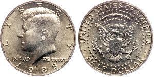 1/2 Доллар США (1776 - ) Серебро Джон Фицджеральд Кеннеди (1917-1963)