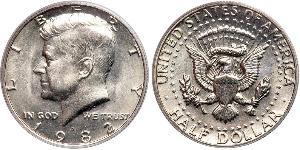 1/2 Доллар США (1776 - ) Серебро Джон Фицджеральд Кеннеди (1917-1963)