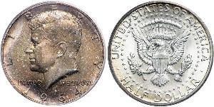 1/2 Доллар США (1776 - ) Серебро Джон Фицджеральд Кеннеди (1917-1963)