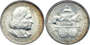 1/2 Доллар США (1776 - ) Серебро Христофор Колумб (1451 - 1506)