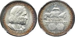 1/2 Доллар США (1776 - ) Серебро Христофор Колумб (1451 - 1506)