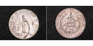 1/2 Кетцаль Республика Гватемала (1838 - ) Серебро 