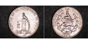 1/2 Кетцаль Республика Гватемала (1838 - ) Серебро 