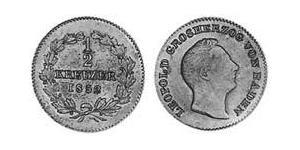 1/2 Крейцер Великое герцогство Баден (1806-1918) Медь Леопольд (великий герцог Баденский)(1790 – 1852)