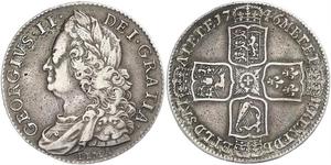 1/2 Крона(английская) Королевство Великобритания (1707-1801) Золото Георг II (1683-1760)