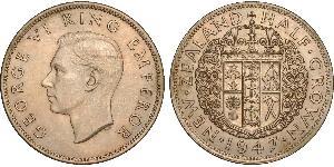 1/2 Крона(английская) Новая Зеландия Никель/Медь Георг VI (1895-1952)