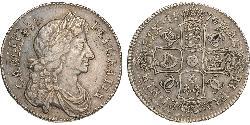 1/2 Крона(английская) Королевство Англия (927-1649,1660-1707) Серебро Карл II (1630-1685)