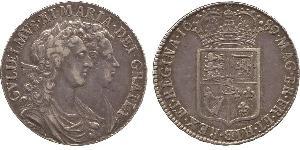 1/2 Крона(английская) Королевство Англия (927-1649,1660-1707) Серебро Вильгельм III (1650-1702)