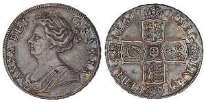 1/2 Крона(английская) Королевство Великобритания (1707-1801) Серебро Анна (королева Великобритании)(1665-1714)