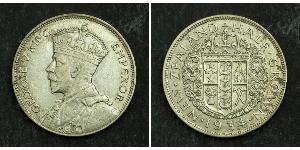 1/2 Крона(английская) Новая Зеландия Серебро Георг V (1865-1936)