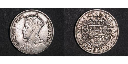 1/2 Крона(английская) Новая Зеландия Серебро Георг V (1865-1936)
