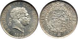 1/2 Крона(английская) Соединённое королевство Великобритании и Ирландии (1801-1922) Серебро Георг III (1738-1820)