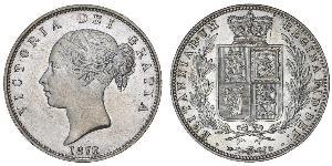 1/2 Крона(английская) Соединённое королевство Великобритании и Ирландии (1801-1922) Серебро Виктория (1819 - 1901)
