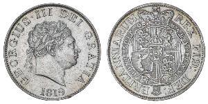 1/2 Крона(английская) Соединённое королевство Великобритании и Ирландии (1801-1922) Серебро Георг III (1738-1820)