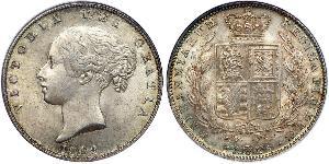 1/2 Крона(английская) Соединённое королевство Великобритании и Ирландии (1801-1922) Серебро Виктория (1819 - 1901)