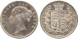 1/2 Крона(английская) Соединённое королевство Великобритании и Ирландии (1801-1922) Серебро Виктория (1819 - 1901)