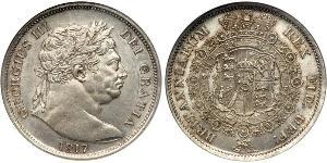 1/2 Крона(английская) Соединённое королевство Великобритании и Ирландии (1801-1922) Серебро Георг III (1738-1820)