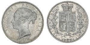 1/2 Крона(английская) Соединённое королевство Великобритании и Ирландии (1801-1922) Серебро Виктория (1819 - 1901)