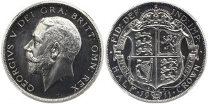 1/2 Крона(английская) Соединённое королевство Великобритании и Ирландии (1801-1922) Серебро Георг V (1865-1936)