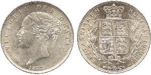 1/2 Крона(английская) Соединённое королевство Великобритании и Ирландии (1801-1922) Серебро Виктория (1819 - 1901)