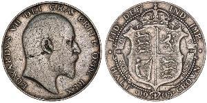 1/2 Крона(английская) Соединённое королевство Великобритании и Ирландии (1801-1922) Серебро Эдуард VII (1841-1910)