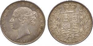 1/2 Крона(английская) Соединённое королевство Великобритании и Ирландии (1801-1922) Серебро Виктория (1819 - 1901)
