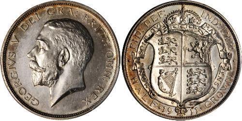 1/2 Крона(английская) Соединённое королевство Великобритании и Ирландии (1801-1922) Серебро Георг V (1865-1936)
