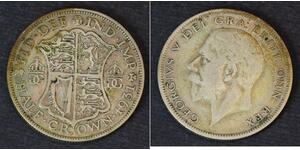 1/2 Крона(англійська) Велика Британія (1922-) Срібло Георг V (1865-1936)