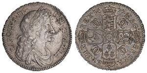 1/2 Крона(англійська) Королівство Англія (927-1649,1660-1707) Срібло Карл II (1630-1685)