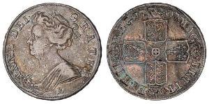 1/2 Крона(англійська) Королівство Великобританія (1707-1801) Срібло Анна Стюарт(1665-1714)