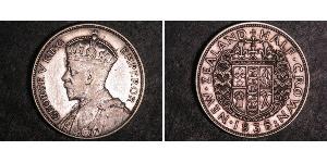 1/2 Крона(англійська) Нова Зеландія Срібло Георг V (1865-1936)