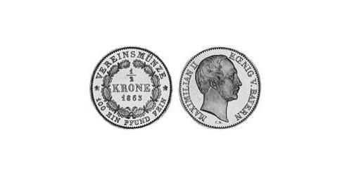 1/2 Крона Королевство Бавария (1806 - 1918) Золото Максимилиан II (король Баварии)(1811 - 1864)