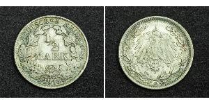 1/2 Марка Німецька імперія (1871-1918) Срібло 