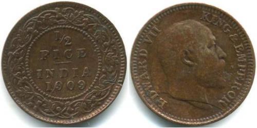 1/2 Пайса Британская Индия (1858-1947) Медь 
