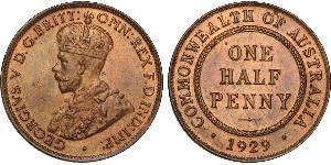 1/2 Пенни Австралия (1788 - 1939) Бронза Георг V (1865-1936)