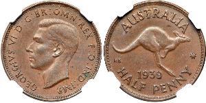 1/2 Пенни Австралия (1939 - ) Бронза 
