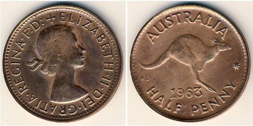 1/2 Пенни Австралия (1939 - ) Бронза 