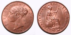 1/2 Пенни Соединённое королевство Великобритании и Ирландии (1801-1922) Бронза Виктория (1819 - 1901)