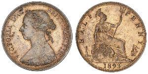 1/2 Пенни Великобритания  Медь Виктория (1819 - 1901)