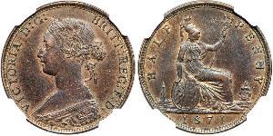 1/2 Пенни Великобритания  Медь Виктория (1819 - 1901)