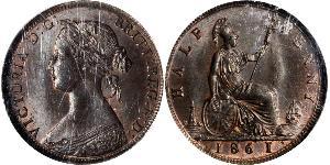 1/2 Пенни Великобритания  Медь Виктория (1819 - 1901)