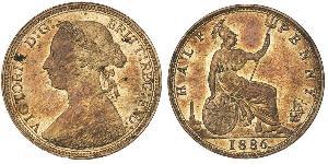 1/2 Пенни Великобритания  Медь Виктория (1819 - 1901)