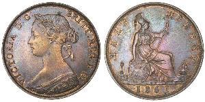 1/2 Пенни Великобритания  Медь Виктория (1819 - 1901)