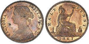 1/2 Пенни Великобритания  Медь Виктория (1819 - 1901)