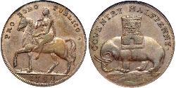 1/2 Пені Королівство Великобританія (1707-1801)  