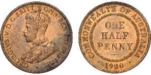 1/2 Пені Австралія (1788 - 1939) Бронза Георг V (1865-1936)