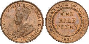 1/2 Пені Австралія (1788 - 1939) Бронза Георг V (1865-1936)