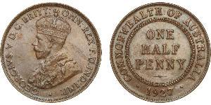 1/2 Пені Австралія (1788 - 1939) Бронза Георг V (1865-1936)